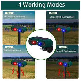 QXMH outdoor alarm side panel view highlighting compact garden security design.