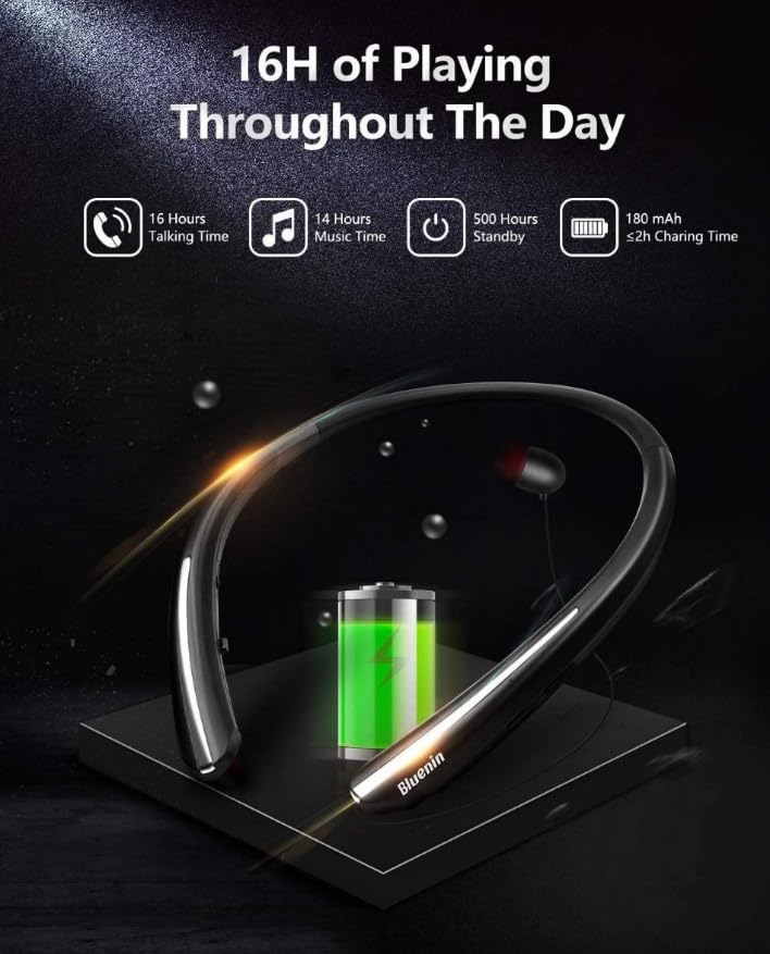 QYNIQIAN Bluetooth 5.0 connection view highlights fast pairing and stable link.