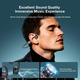 Qyzue wraparound titanium frame ensures secure, comfortable wear during activities