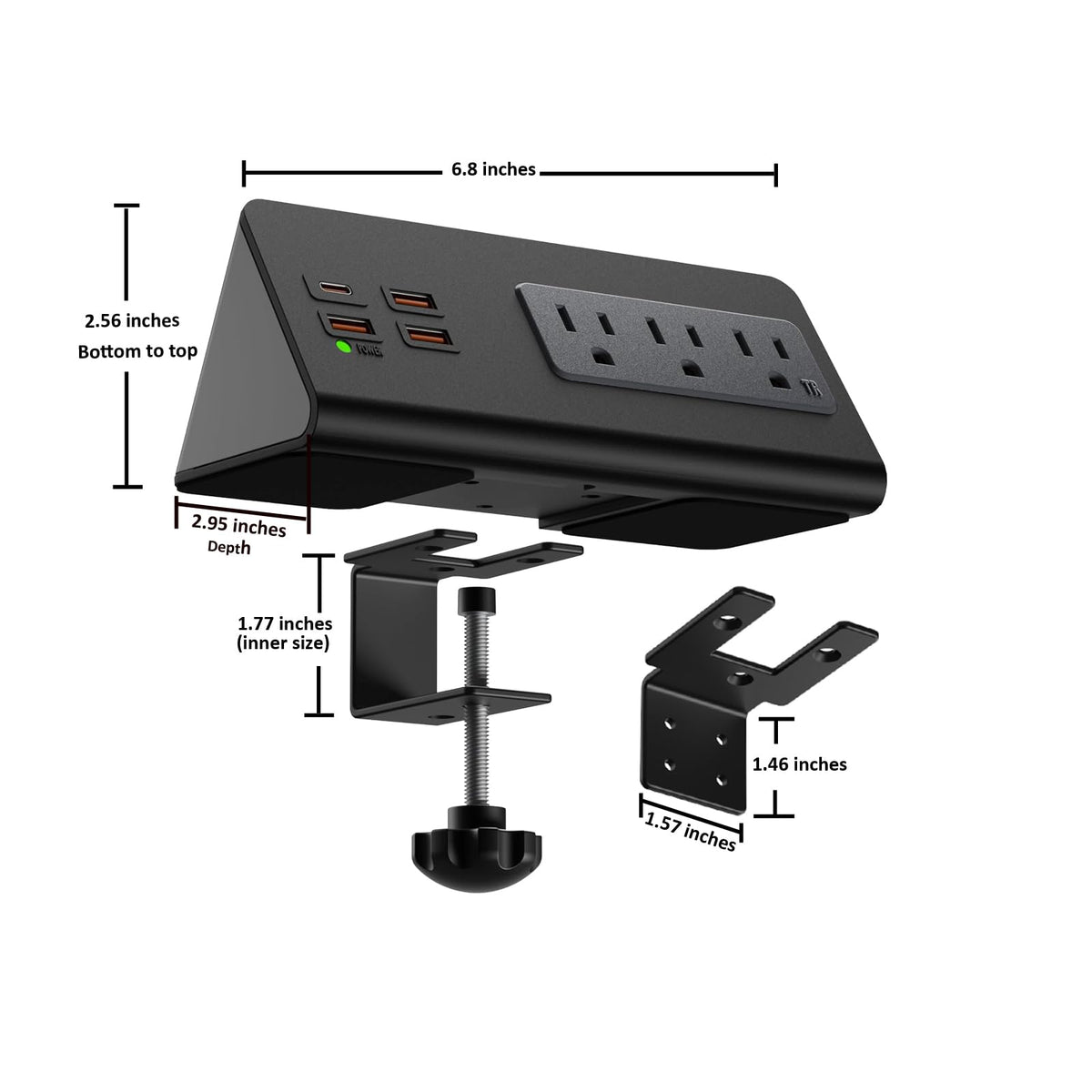 QZUKOY closeup of power and reset switch offering quick power control