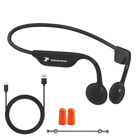 QZYCY bone conduction headphones with open-ear design for safe listening outdoors.