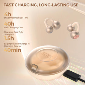Clear voice calls with open-ear design in a busy environment
