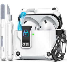 R-fun AirPods 4 case with auto pop-up lid for quick access and protection.