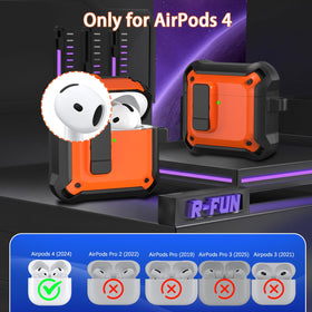 R-fun AirPods 4 case carbon fiber design adds durable protection.