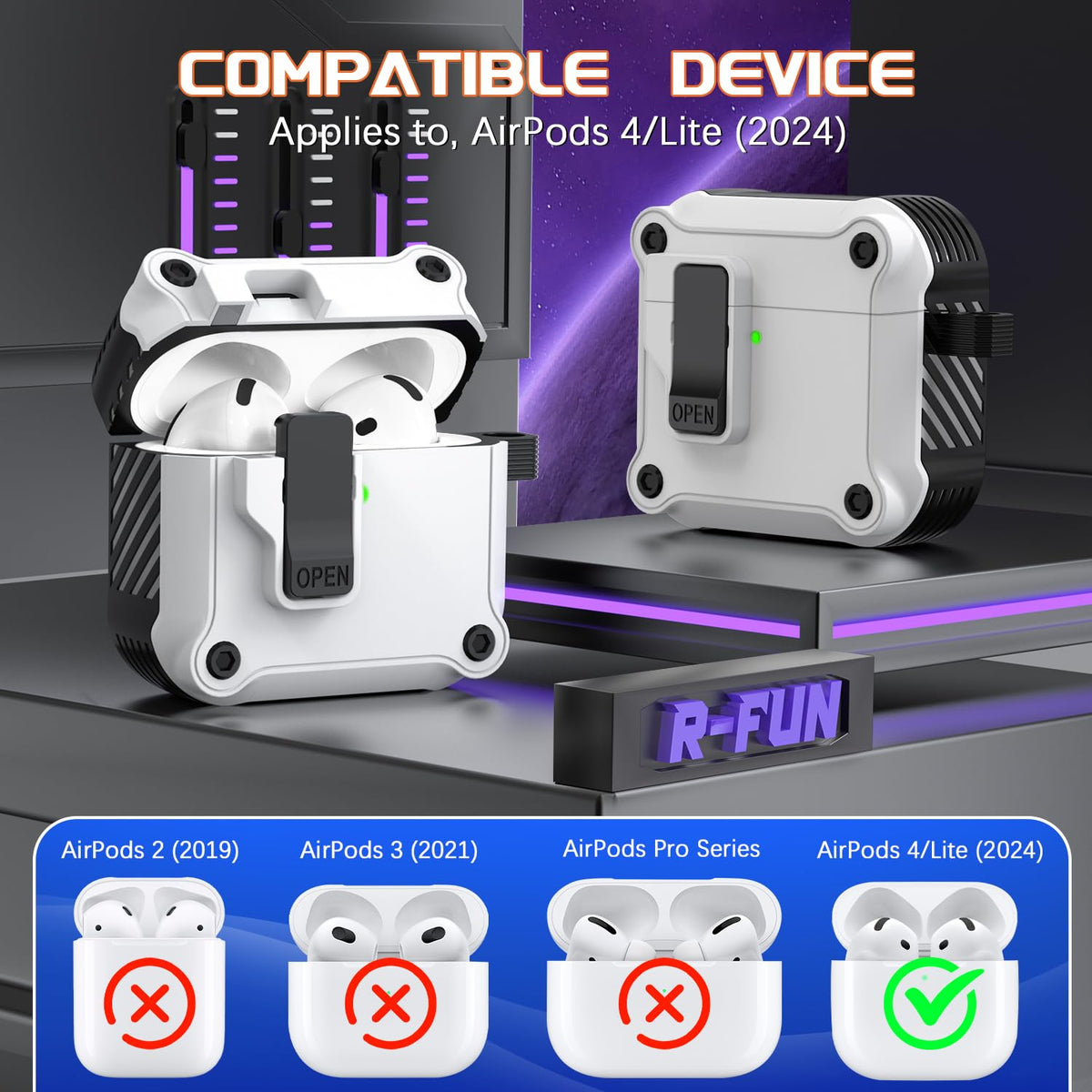 R-fun AirPods 4 case cleaning pen keeps earbuds clean and ready.