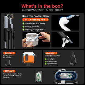R-fun AirPods 4 case orange color for easy spotting and stylish look.