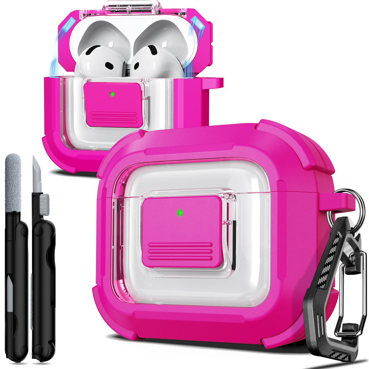 R-fun AirPods 4th Gen case with MagSafe snap-lock for secure charging