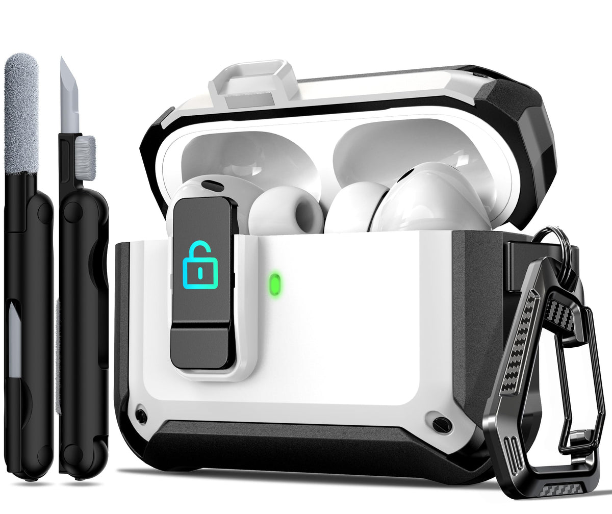 R-fun AirPods Pro 3 case with magnetic lock for secure on-the-go charging.