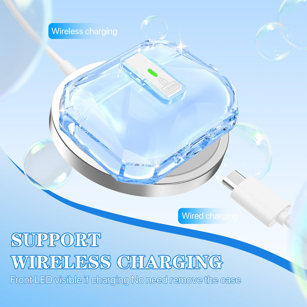 R-fun AirPods Pro 3 case MagSafe compatibility for easy charging