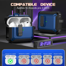 R-fun AirPods Pro 3 case matte finish resists fingerprints