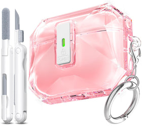 R-fun AirPods Pro 3 case in transparent non-yellowing finish protecting and showcasing the original design