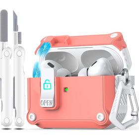 R-fun AirPods Pro case top view with USB-C, highlighting protection and style.