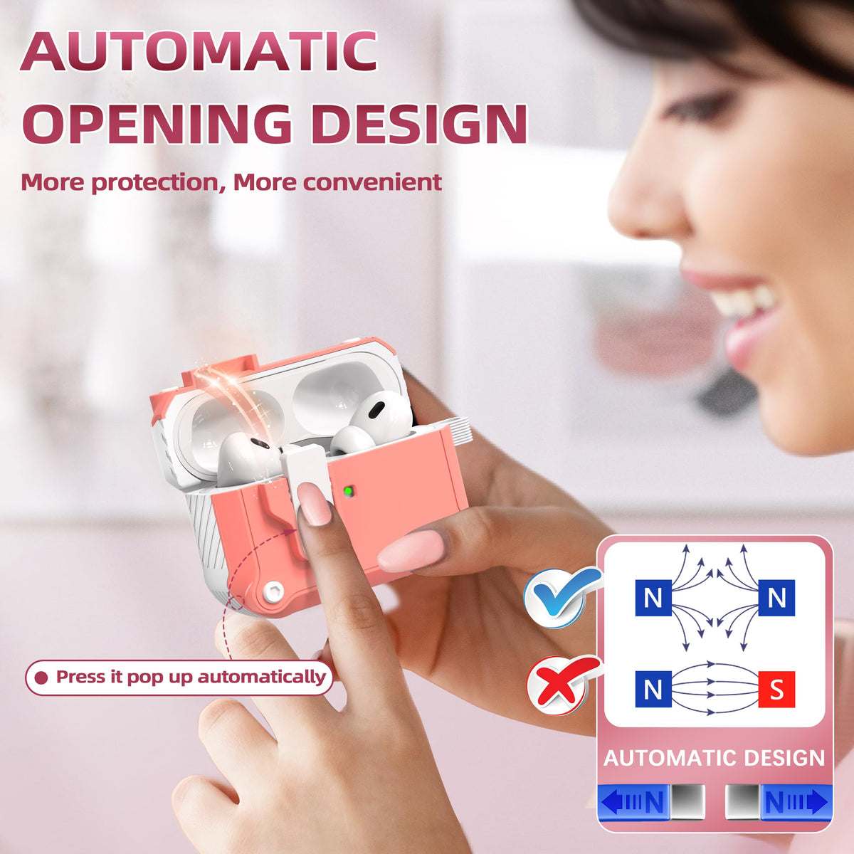 Cleaning kit included with the R-fun AirPods Pro case for easy maintenance.