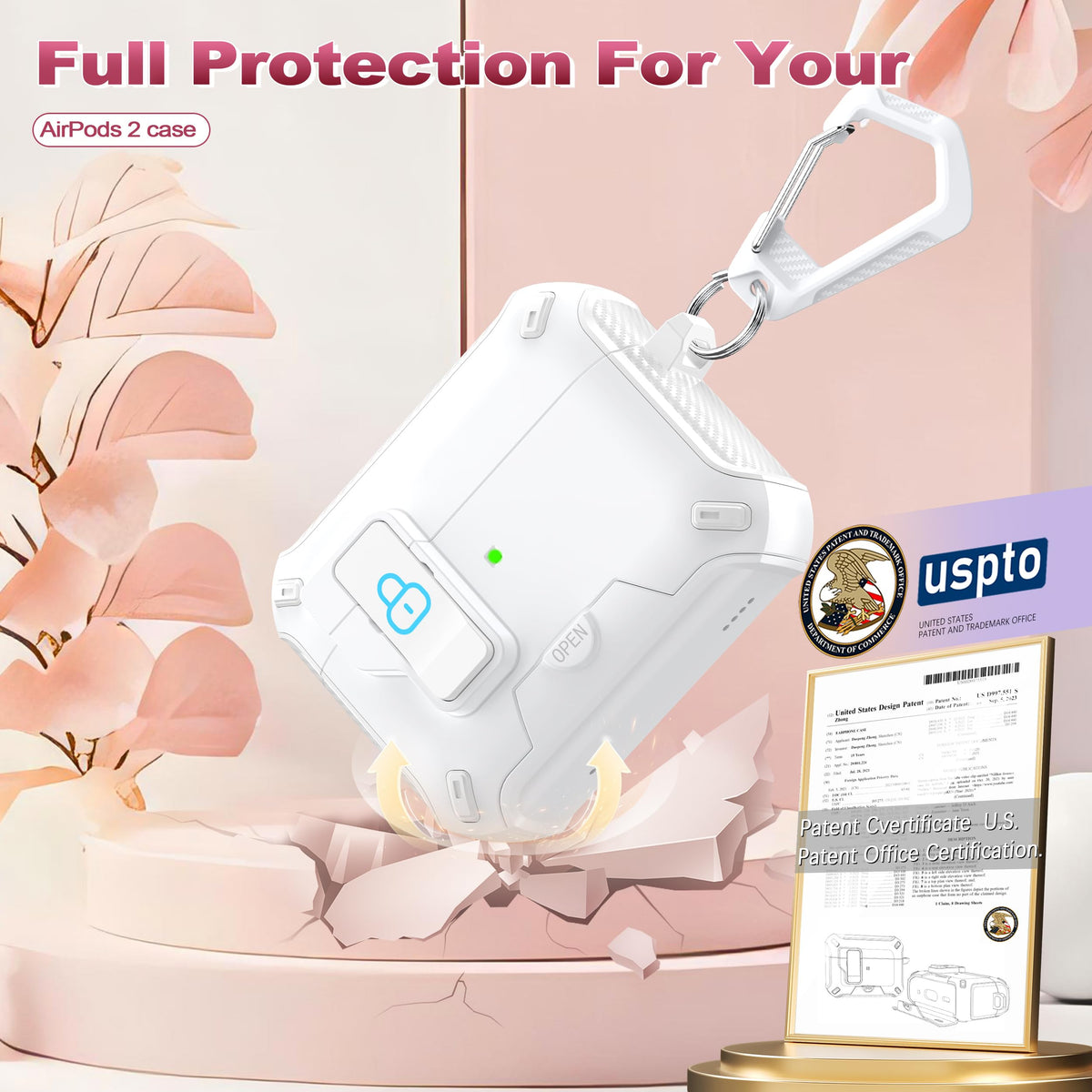 R-fun AirPods Pro case matte finish for elegant travel-ready style.