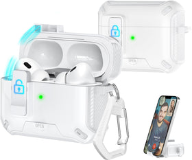 R-fun AirPods Pro case side view highlights drop protection and matte finish.