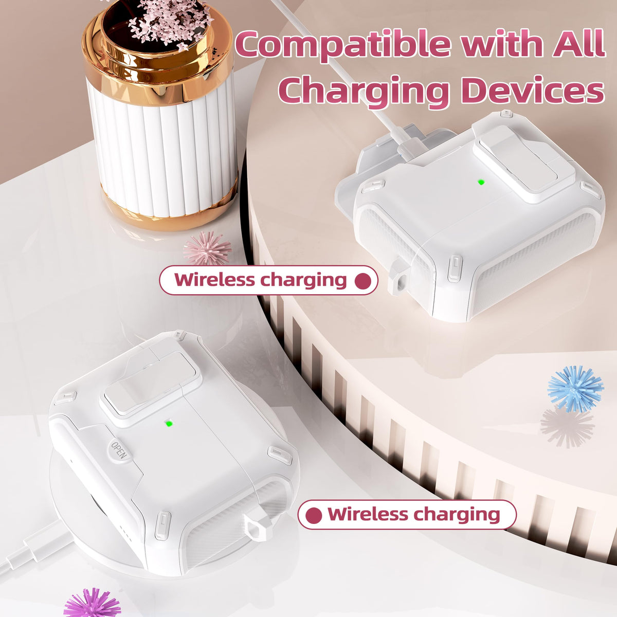 R-fun AirPods Pro case stand function enables hands-free listening.