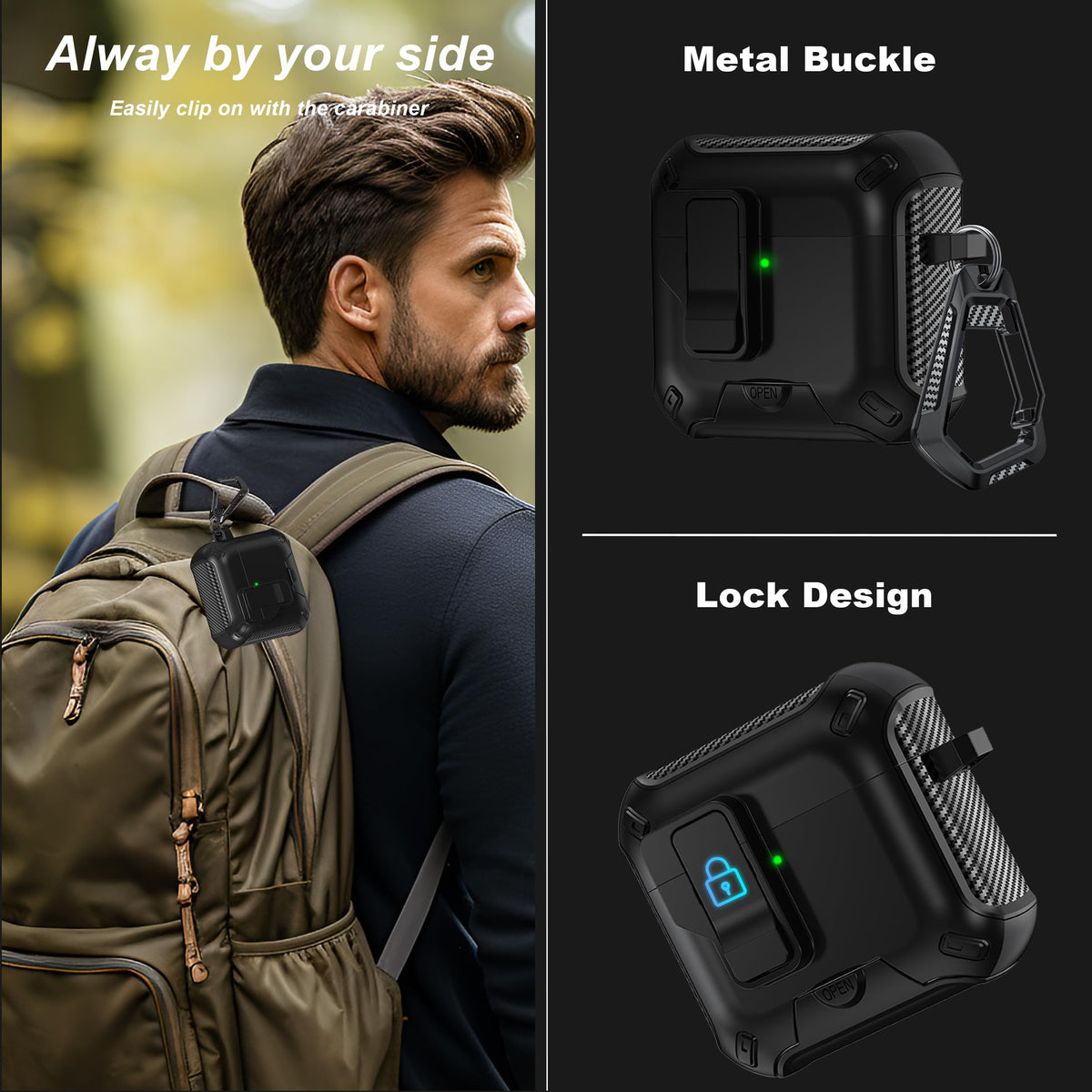R-fun AirPods 4 case corner airbags absorb impacts