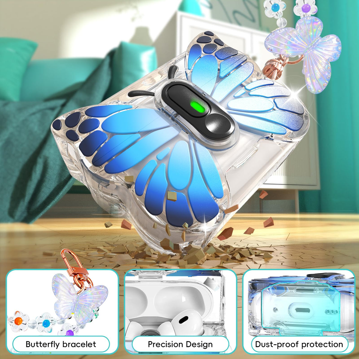 R-fun decorative bracelet shown on case for personalized style benefit