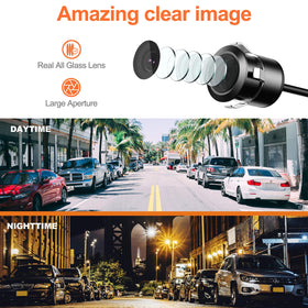 RAAYOO backup camera flush mount 18.5mm for tight panel installation.
