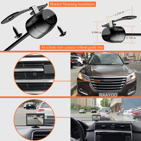 RAAYOO backup camera night vision capability for dark conditions.