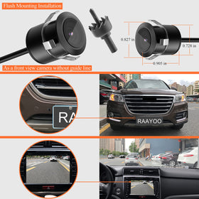 RAAYOO backup camera RCA connector and NTSC compatibility details.