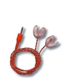 Racing Electronics RE2 semi-custom ear molds with 18-inch cord for secure headset fit.