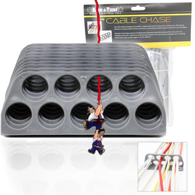 Rack-A-Tiers front pack showing 10-pack cable chase, organizes cables