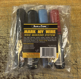 Rack-A-Tiers Mark My Wire demonstrates notch-tip for thicker wires or larger marks.