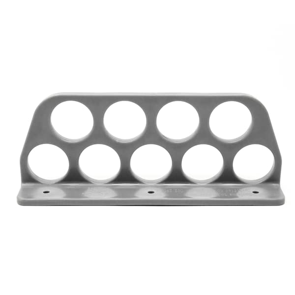 Rack-A-Tiers mounting plate detail with screw hole, speeds installation