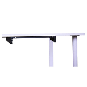 RackPath 1U flush-desktop-mount demonstrates horizontal versatility under a desk.