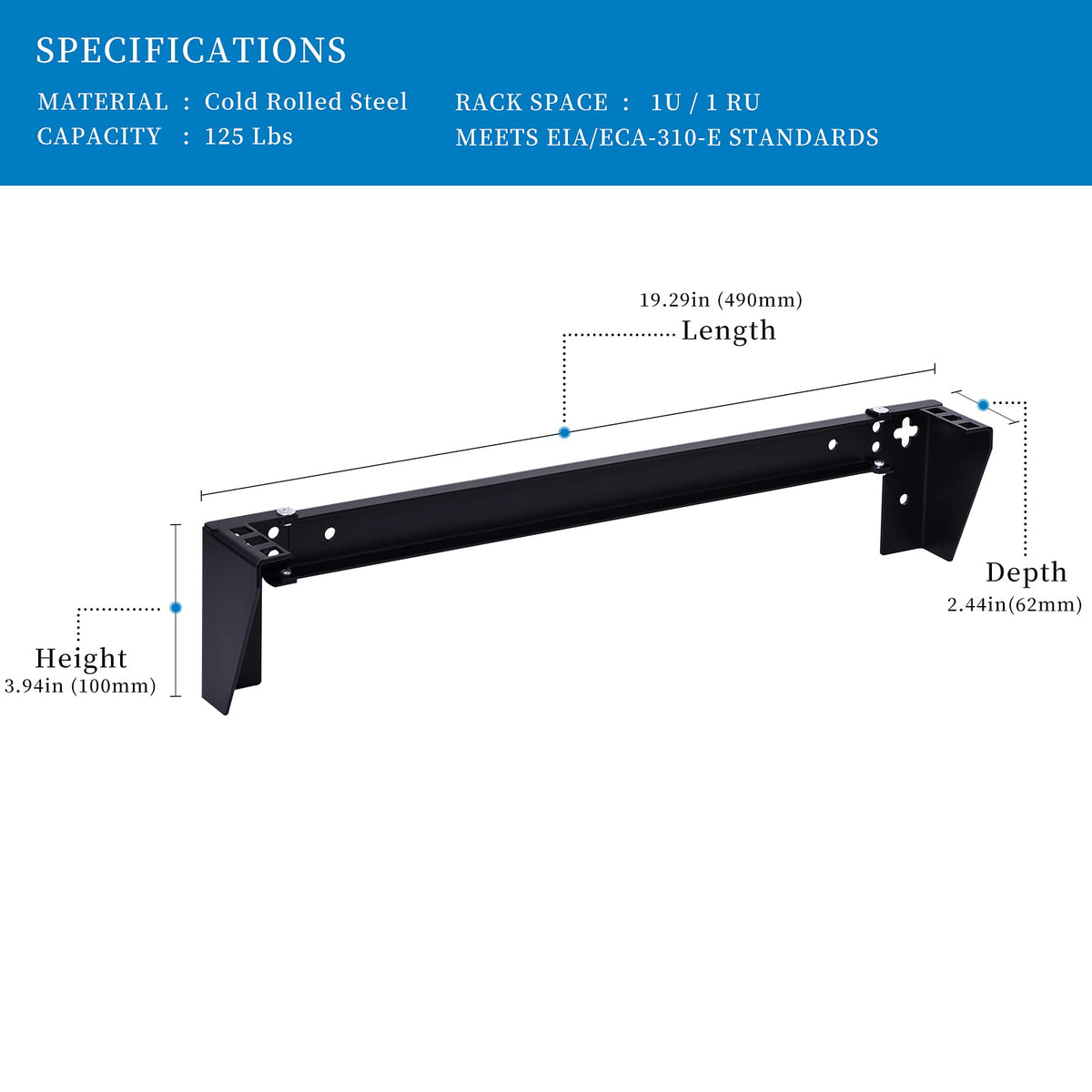 RackPath 1U side view highlights slim profile for compact spaces.