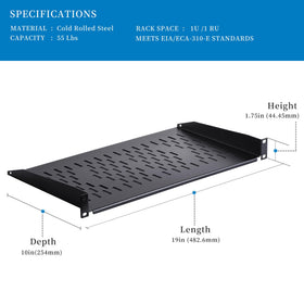 RackPath close-up of vented shelf surface improving airflow for devices