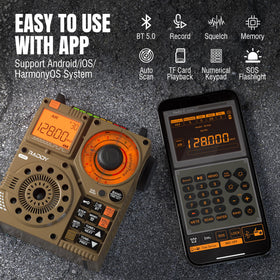 Raddy RF320 app control interface for easy tuning and recording