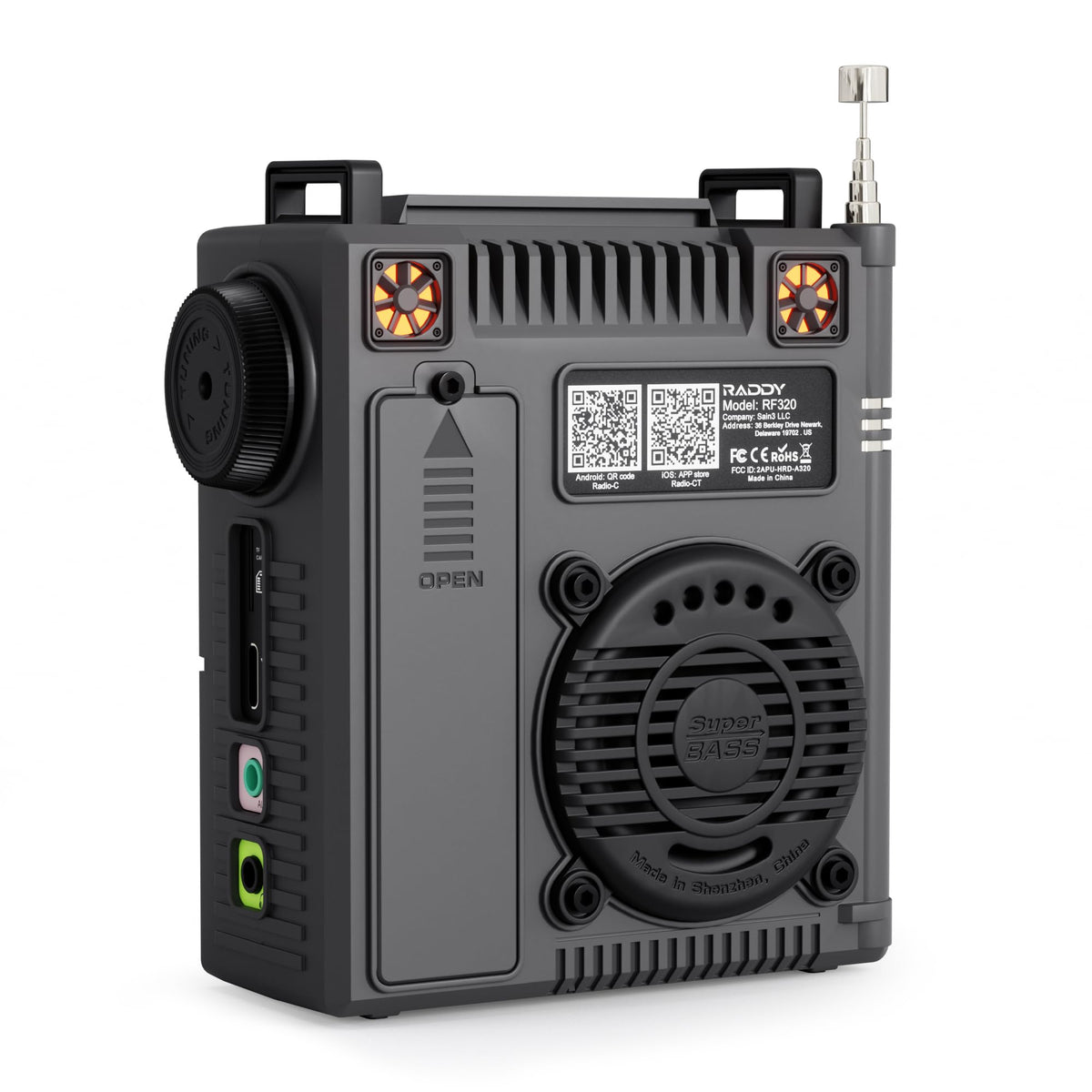 Raddy RF320 portable radio invites everyday listening on commutes and outdoor adventures.