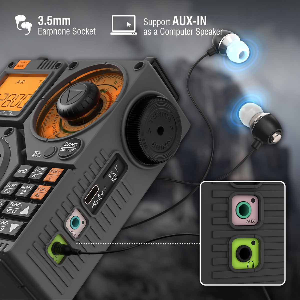 Raddy RF320 emergency flashlight SOS feature enhances readiness in uncertain situations.