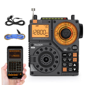 Raddy RF320 front view, portable design for on-the-go listening.