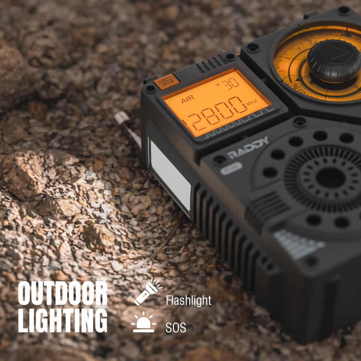 Raddy RF320 with lanyard for convenient travel and hands-free listening.
