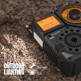 Raddy RF320 with lanyard for convenient travel and hands-free listening.