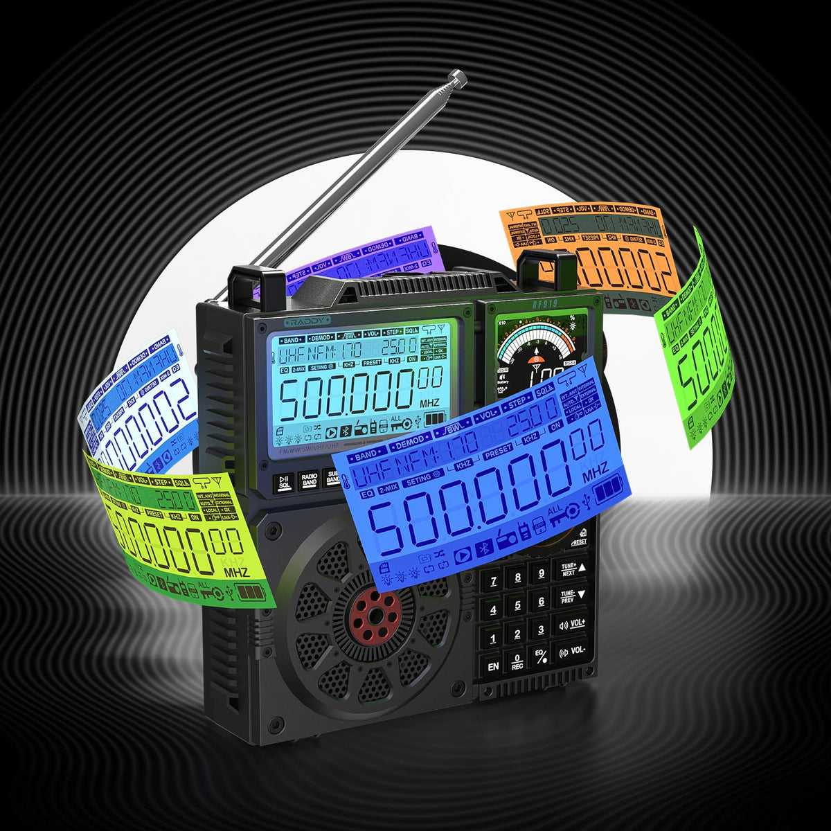 Raddy RF919 5000mAh battery supports extended use without frequent recharges.