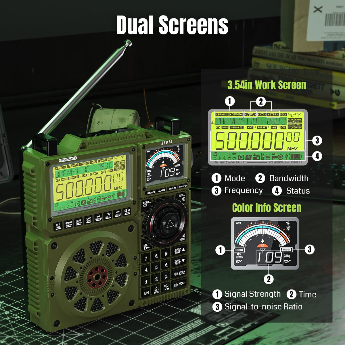 Raddy RF919 micro SD and BT features for expanded listening