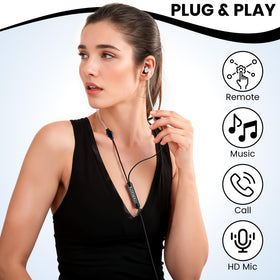 RadEnergy Airtube Headphones ergonomic ear tips ensure comfortable all-day wear.