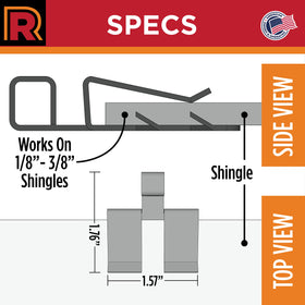 Radiant Solutions MPC325 black anodized aluminum clip close-up.