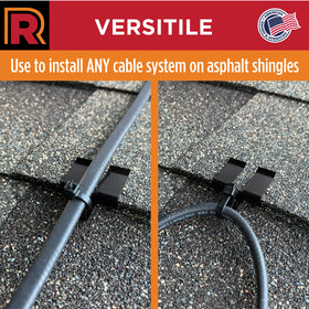 Radiant Solutions MPC325 vertical cable routing on roof surface.