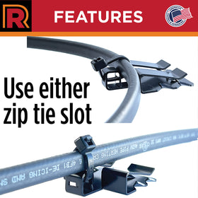 Radiant Solutions MPC325 zip ties secure cables without nails for fast installs.