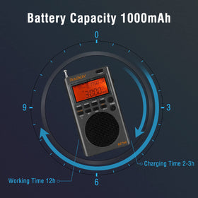 Radioddity RF760 earphone jack enables private listening