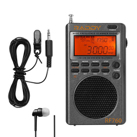 Radioddity Raddy RF760 front panel for compact travel listening