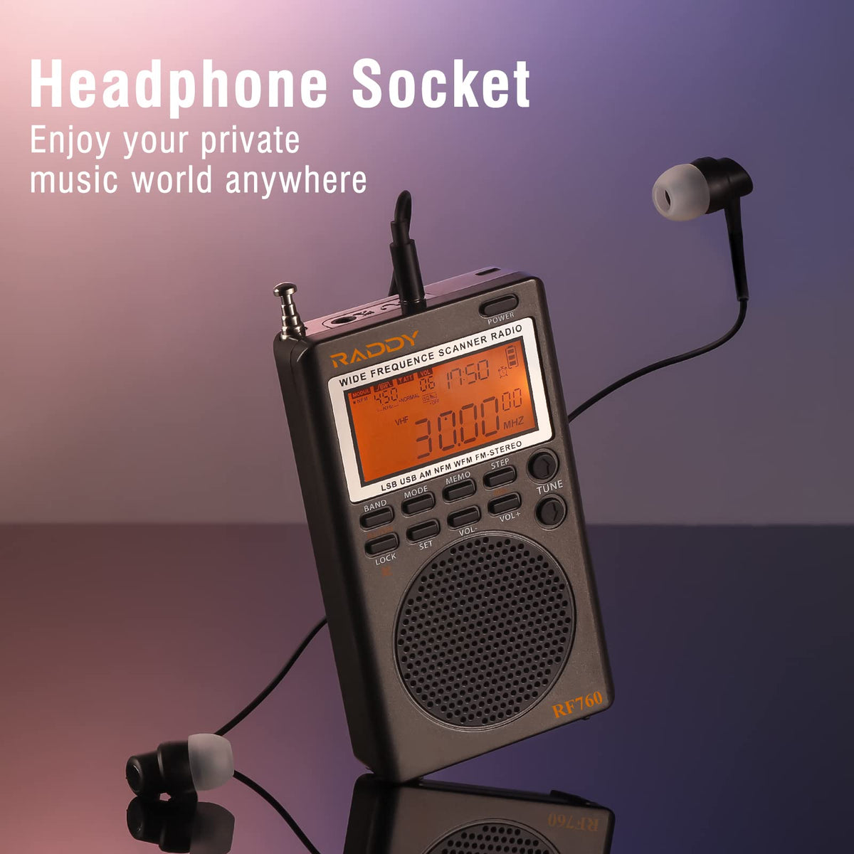 Radioddity RF760 NOAA alert indicator highlights weather updates