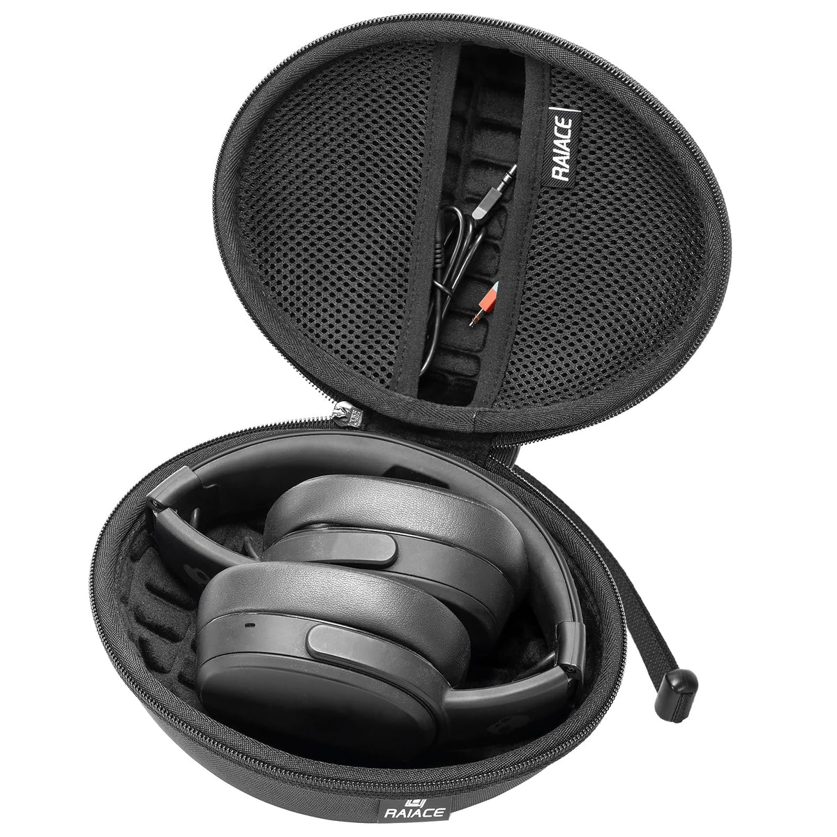 RAIACE front view hard case showing compact protection and portability