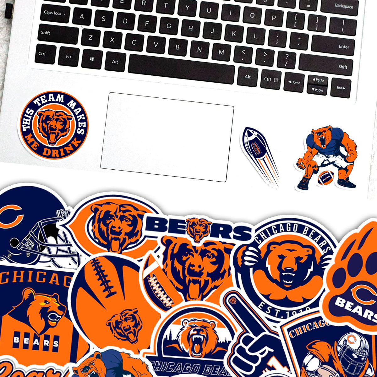 RAINBLOC American football stickers on a car for standout, weatherproof decals