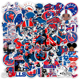 RainBloc Buffalo stickers 70pc pack; waterproof, versatile for bottles and laptops.